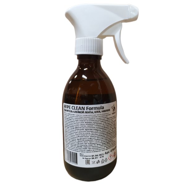 Средство для удаления клейкой ленты, битума, чернила, следов резины WIPE CLEAN Formula. Готовый к применению. — изображение 2