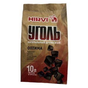 Уголь древесный  в пакете "HIRVI"